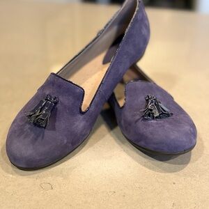 Elegant Purple Tassel Loafers